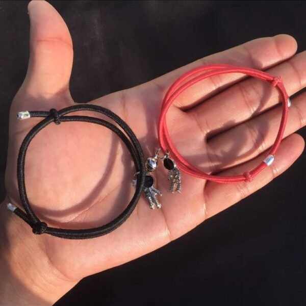 Magnetic Astronaut Bracelets for Couples / BFF bands - Image 3