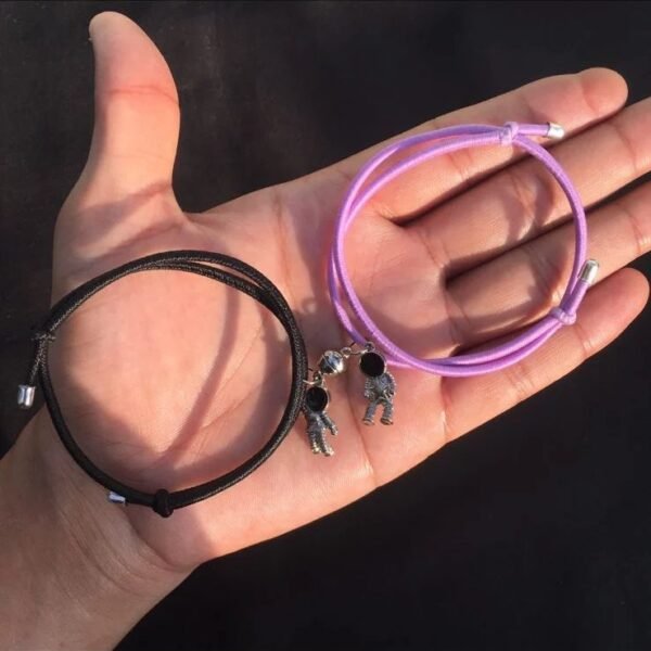 Magnetic Astronaut Bracelets for Couples / BFF bands - Image 4