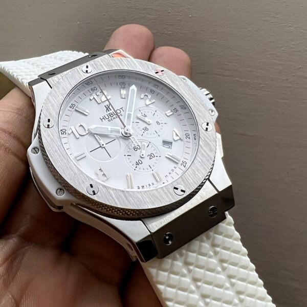Hubolt White mens watch - Image 2