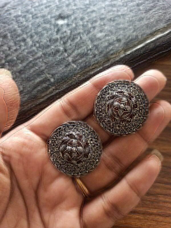 Oxidised big Studs - Image 4