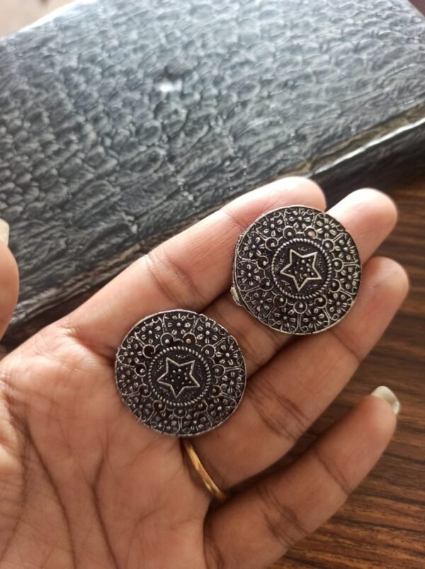 Oxidised big Studs - Image 3