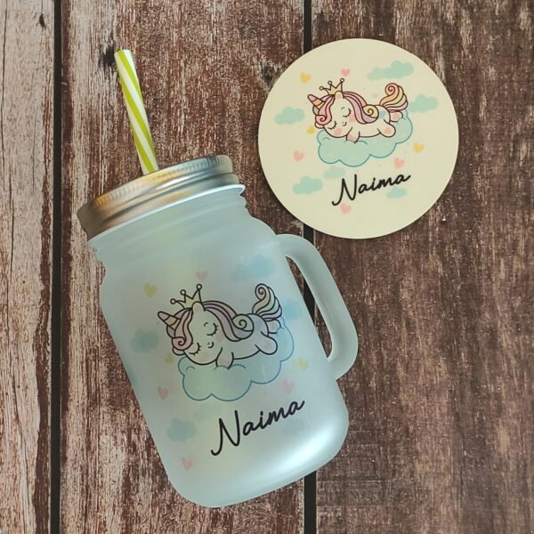 Frosted masan jar + coaster combo - Image 4