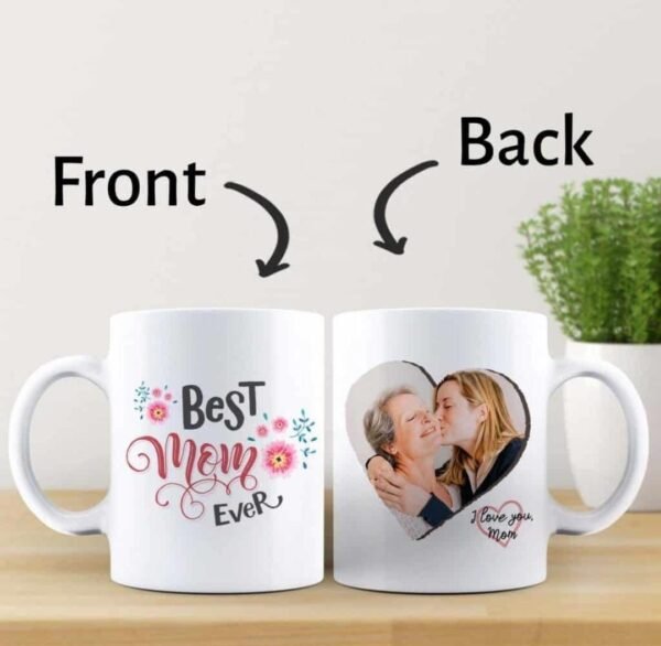 White customisable coffee mug - Image 2