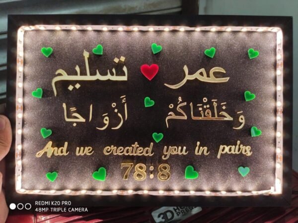 Led Name frames