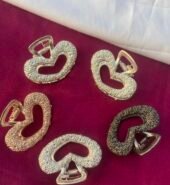Heart shaped metal hair clutches