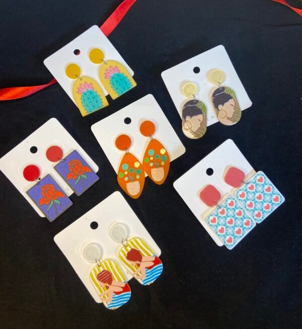 Quirky big earrings