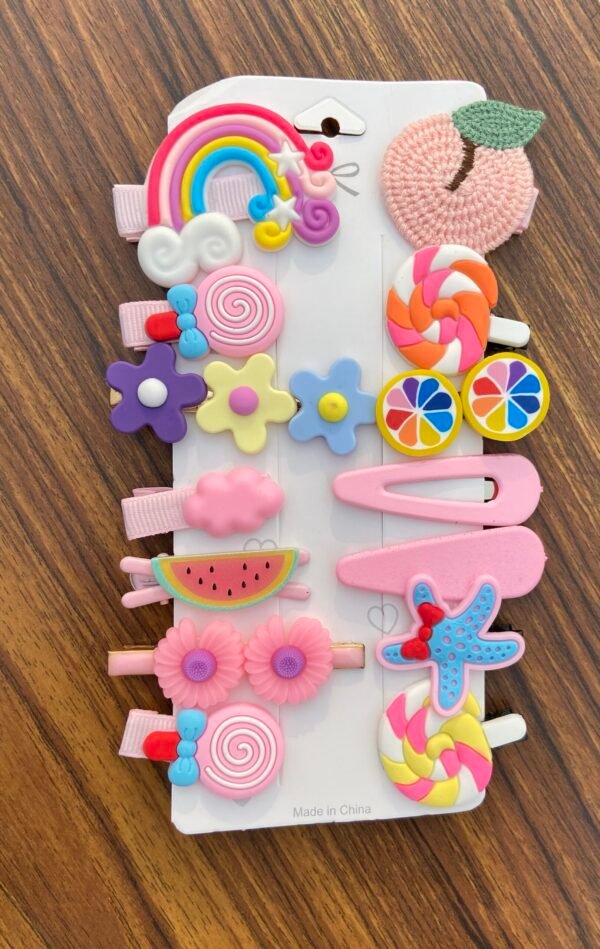 14 hair clips card set - Image 2