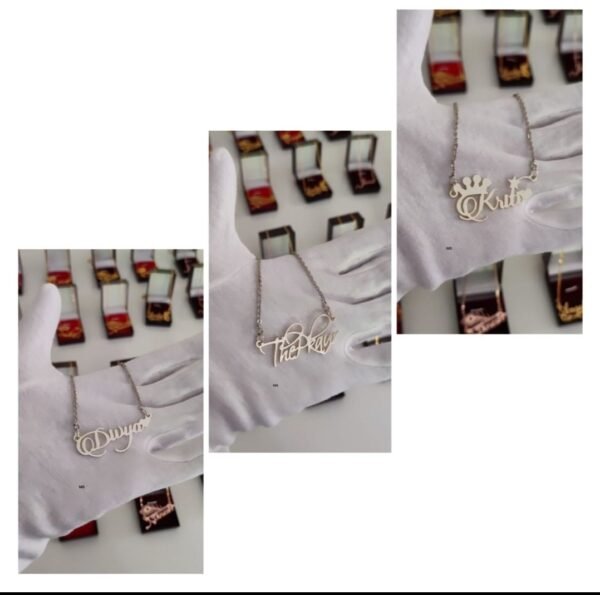 Silver name pendant
