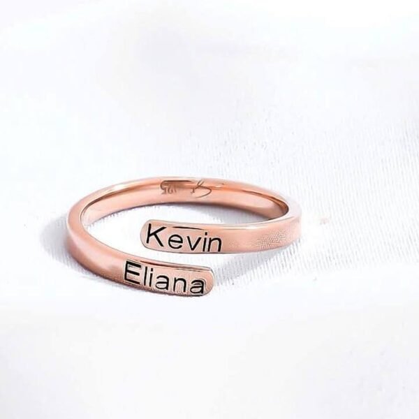 High Quality two Name Ring