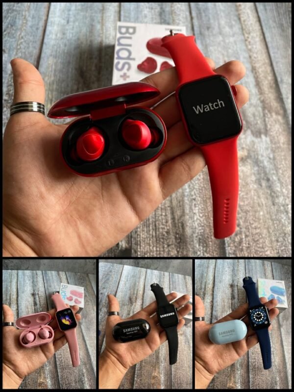 Samsung Smart Watch Airpods Combo.