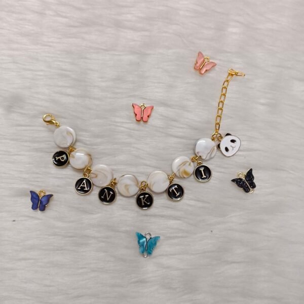 Monochrome stone studded bracelet - Image 2