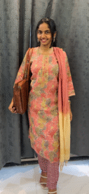 Round Neck Orangish Pink Dress