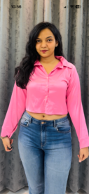Crop Silk Shirt