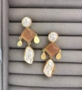 Noor statement pearl droplet earrings