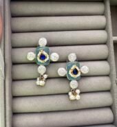 Sapphire Noor Stud Drop Earrings