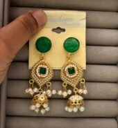 Emerald Noor Jhumkas