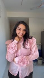 Chic Pink Sheer Rose Top 🌹